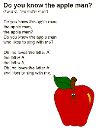 The Apple Man Song To The Tune Of The Muffin Man Preschool Songs Preschool Poems Preschool Apple Theme