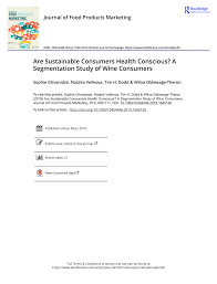 Marlene maheu started her first telehealth company in 1994. Pdf Are Sustainable Consumers Health Conscious A Segmentation Study Of Wine Consumers