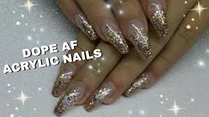 Thank you for watching my video! How To Rose Gold Glitter Gradient Acrylic Nails Youtube
