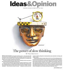 News : Borge's Illo "The Power of Slow Thinking" for the Boston Sunday  Globe