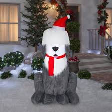 7' airblown stocking with teddy bear christmas inflatable —. Inflatable Outdoor Christmas Decorations Christmas Decorations The Home Depot