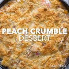 Peach Crumble Dessert Video Recipe Video Peach Dessert Recipes Peach Crumble Peach Cobbler Recipe