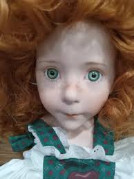 LINDA RICK 1994 "Apple Annie" doll (Signed) needs repair Red Hair $79.90