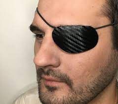 Black Carbon Eyepatch Lasting Eye Patch Comfortable Eye Etsy Black Eye Makeup Eyepatch Red Eye Makeup