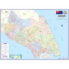 .johor bahru aras 2, blok b, pusat islam iskandar johor, jalan masjid abu bakar 80990 johor bahru johor darul takzim tel : Map Of Johor 36 X 48 88 9cm X 120cm Shopee Malaysia