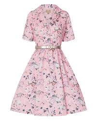 Bletchley Pink Floral Fish Print Shirt Dress New In Dresses Rockabilly Dress Retro Dress