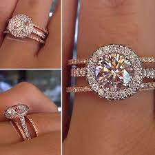 Top 10 Halo Engagement Rings Round Halo Engagement Rings Wedding Rings Engagement Gold Wedding Band