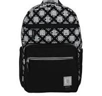 Mochila Negra Grande Con Diseño de Rombos 1818 Baldur