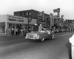 1958 Parade On Whittier Blvd East L A Vic Tanny Health Club Montebello California Whittier Blvd East Los Angeles