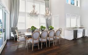This solid, large dining table uses chairs and a bench to keep the room from feeling closed off on one side. Dining Room Classic Light Interior Design Stylish Interior Kitchen Classic Kitchen White Furniture Hd Wallpaper Peakpx