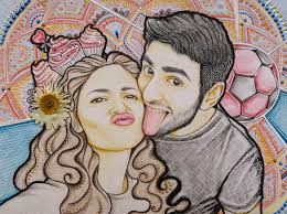 Custom Portrait Anniversary Gifts for Boyfriend Tatiart