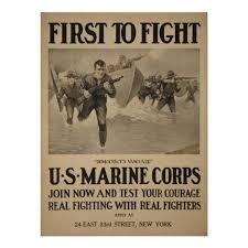 First To Fight U S Marine Corps Poster Zazzle Com In 2020 Marine Marine Corps Personalized Prints