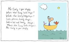 Mr Curly In The Dinghy Funny Mr Cartoonist