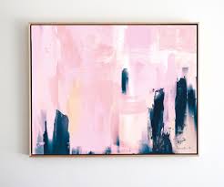 Printable Abstract Art Navy Blue And Pink Art Instant Etsy Abstract Art Painting Pink Art Art