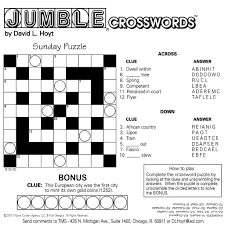 This page will help you to get the correct jumble words. Sample Of Square Sunday Jumble Crosswords