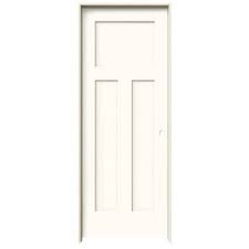 Shop Reliabilt 3 Panel Craftsman Solid Core Smooth Molded Composite Left Hand Interior Single Prehu Craftsman Interior Doors White Paneling Blue Interior Doors