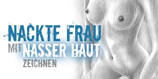Nackte Frau Mit Nasser Haut Und Wassertropfen
