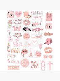 Peach Pink Sticker Pack Sticker By Lauren53103 Redbubble Seni Buku Stiker Seni