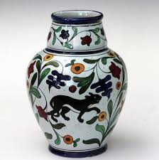 Piediluco Old Antique Italian Art Pottery Faience Majolica Jug Panther Vase Italian Art Pottery Art Majolica
