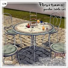 Tools to cut the backing sheet to size step 1: Second Life Marketplace V W Positano Garden Table 4 People Set Mosaic Top Table Chairs W Rezzable Food Props Mesh Outdoor Furniture