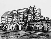 Amish builders indiana construction is one of the most popular occupations for amish in many communities in indiana amish builders offer services ranging from remodeling and new residential construction to commercial and agricultural buildings pole buildings ohio pole barns ohio timberline. Barn Raising Wikipedia