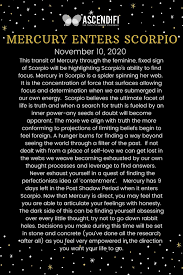 Mercury Enters Scorpio November 2020 Astrology Forecast Zodiac Society Natal Charts