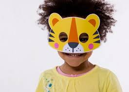 Kostume Verkleidung Tiermaske Tiger Bastelset Ein Designerstuck Von Julicadesign Bei Dawanda Tiermasken Basteln Bastelsets