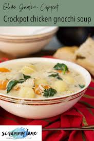 Easy Crockpot Chicken Gnocchi Soup Olive Garden Copycat With Pressure Cooker Version Easycrockpotchicken Gnocchi Soup Chicken Gnocchi Soup Chicken Gnocchi