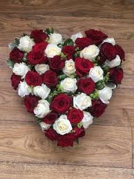 Check spelling or type a new query. Red And White Rose Heart The Ivy Florist Stevenage Hertfordshire