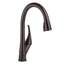 The oil bronze is gorgeous. Delta Esque Single Handle Pull Down Sprayer Kitchen Faucet With Touch2o And Shieldspray Technology In Venetian Bronze 9181t Rb Dst The Home Depot