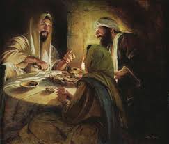 This Painting Depicts The Supper At Emmaus Described In Luke 24 The Resurrected Lord Cleopas And Another Disciple Are Seated Lds Art Jesus Art Biblical Art