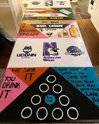 Custom Painted Beer Pong Table In 2020 Beer Pong Table Painted Beer Pong Tables Diy Beer Pong Table
