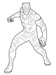 The thing with these coloring sheets is that they usually come in black and white. Black Panther Coloring Pages Online Black Panther Drawing Avengers Coloring Pages Black Panther