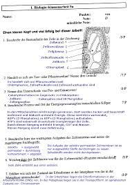 1300 arbeitsblätter für den deutschunterricht. Biologie Klassenarbeit Zu Ernahrung Und Zellen School Motivation School Routines Medicine Student