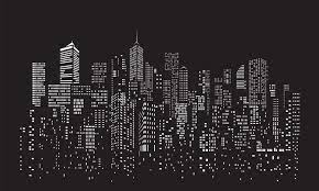 See more ideas about black and white, cityscape photography, black and white pictures. Cityscape Wallpaper Mural Black And White Marmalade Art