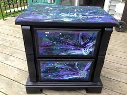 Unicorn Spit Night Stand Not Done By Me Galaxy Decor Unicorn Painting Unicorn Spit Stain