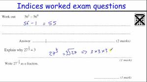Math can be a difficult subject for many students, but luckily we're here to help. Exam Questions On Indices Video Lessons Examples Step By Step Solutions