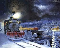 Snow Train Christmas Train Train Posters Train Art