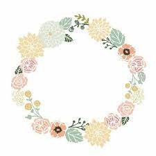 Imagen Flower Frame Floral Border Circle Clipart