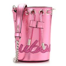 CHRISTIAN LOUBOUTIN Metallic Calfskin Mary Jane Bucket Confettis 1418854