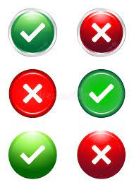 Tick And Cross Buttons Illustration Of Tick And Cross Buttons On White Backgrou Ad Buttons Cross Tick Ill Stock Images Free Bird Crafts Custom Sign