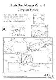 Loch Ness Monster Cut and Complete the Picture