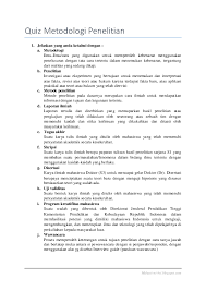 Pertanyaan tentang metode penelitian kuantitatif. Pdf Quiz Metodologi Penelitian Amitha Rahmania Academia Edu