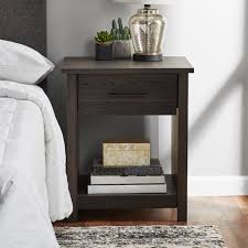 Fufu&gaga set of 2 nightstand modern bedside table with gold metal legs minimalist and versatile end side table, 2 drawers, 17.7 w x 15.7 d x 22.8 h, black. Mainstays Hillside Nightstand With Drawer Espresso Finish Walmart Com Walmart Com