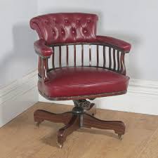 Get cozy in your living room space with an arm chair or chaise lounge chair. Red Leather Swivel Chair Office Edwardian English Yola Gray Antiques Office Chair Design Revolving Chair Most Comfortable Office Chair