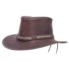 Head N Home Bison Buffalo Leather Aussie Outback Hat Up To Xxl Brown Buffalo Leather Leather Outback Hat