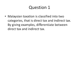 The service tax act 1975 applies throughout malaysia excluding langkawi, labuan, tioman and the joint development authority (jda). Ppt Tutorial 1 Introduction To Income Tax Law Powerpoint Presentation Id 3473088