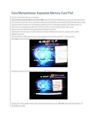 Check spelling or type a new query. Cara Memperbesar Kapasitas Memory Card Ps2