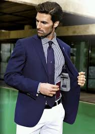 Black And White Striped Shirt Mens Outfit Men S Navy Blazer Navy Vertical Striped Long Sleeve Shirt White Chinos Navy Mens Fashion Classy Stylish Men Mens Fashion