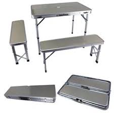 New Aluminum Fold Up Desk Table Seat Chair Combo Set Portable Folding Camp Outdoor Indoor Garden Beach Sports Picn Camping Table Camping Furniture Fold Up Desk